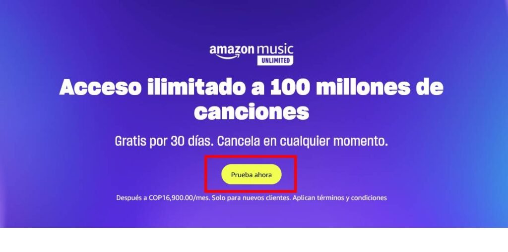 Prueba gratis Amazon Music