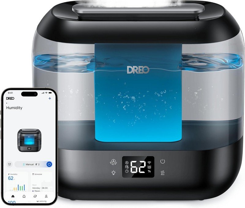 Dreo Humidificador Inteligente de 4L con Luz Nocturna