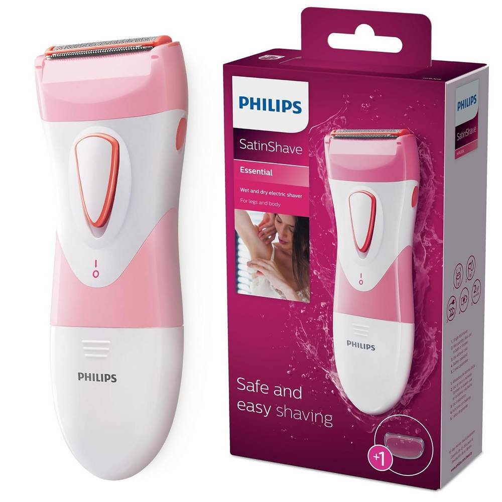 Philips SatinShave Essential HP6306 50 - Afeitadora Eléctrica Inalámbrica para Mujeres
