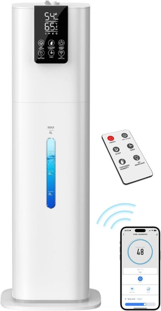 Smart Humidifiers Large Room Bedroom Home, 2.11 Gal (8L)